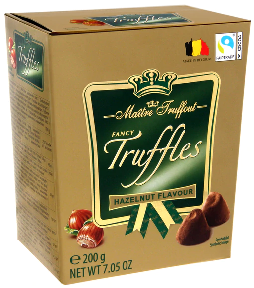 Шоколадні цукерки Maitre Truffout Truffles Hazelnut, 200 г - Фото 1 Шоколадні цукерки Maitre Truffout Truffles Hazelnut, 200 г - зображення 1