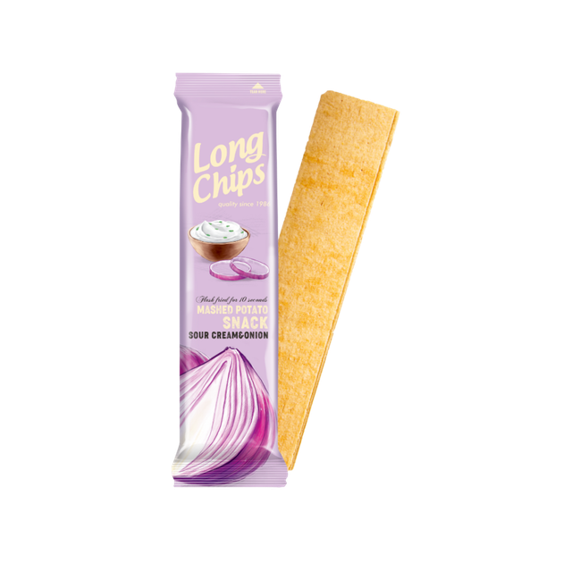 Чіпси Long Chips сметана та цибуля, 75 г - Фото 1 Чіпси Long Chips сметана та цибуля, 75 г - зображення 1
