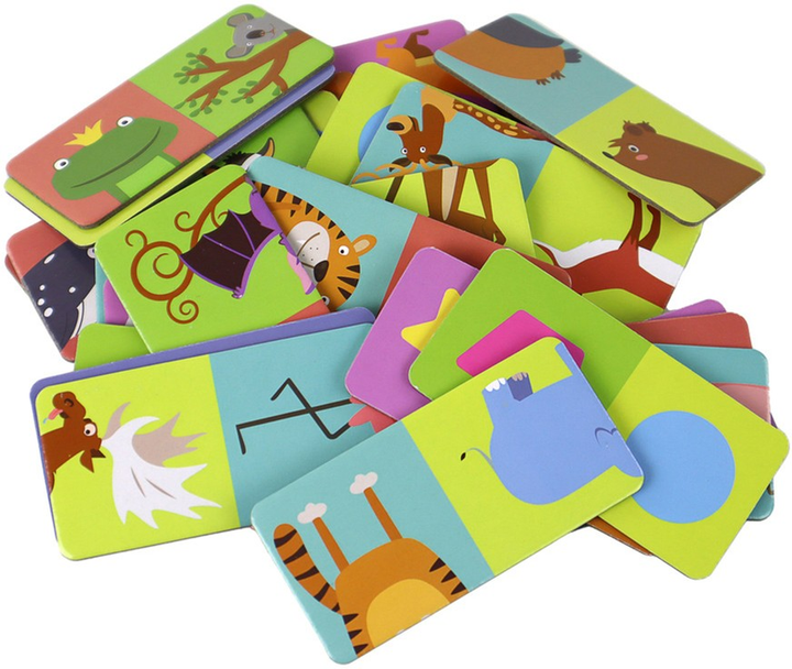 Пазл Lean Toys Двостороннє доміно тварини 10 см х 5 см 28 елементів 16515 (5905884450246) - зображення 3