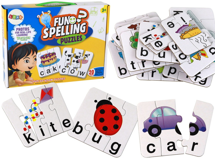 Puzzle Lean Toys Gra słów do nauki języka angielskiego 20 elementów 17323 (5905991001898) - obraz 2