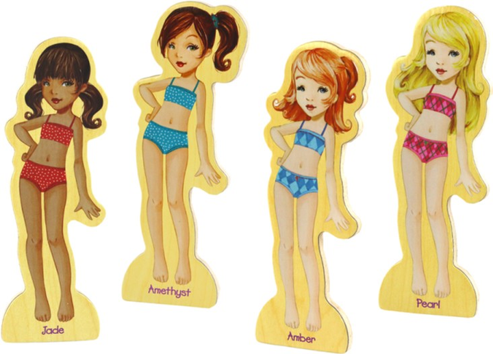 Магнітні пазли Lean Toys Стилізація одягу ляльок 65 елементів 17491 (5905991003212) - зображення 3