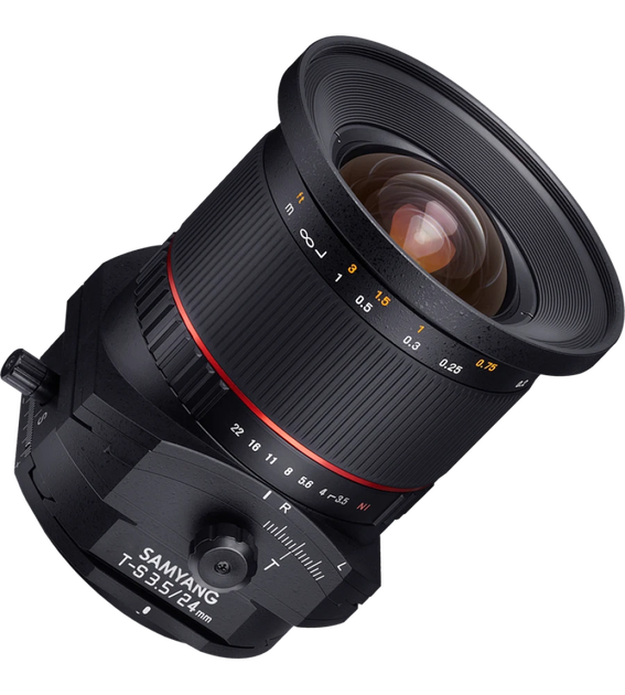 Шифт объектив Samyang MF / 24mm / f/3.5 T/S / Sony E / Черный Б/В - изображение 3