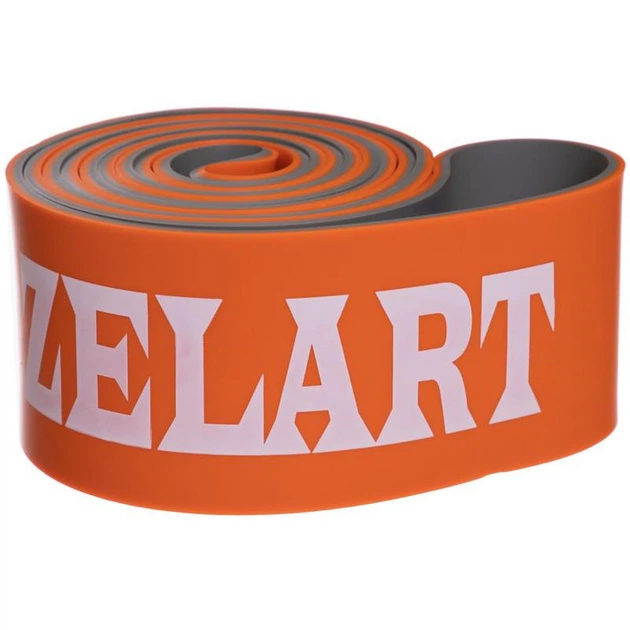Гума петля для підтягувань та тренувань стрічка силова двошарова Zelart DUAL POWER BAND (латекс, 2080x64x4,5мм, XL, Помаранчевий) (FI-0911-8_Помаранчевий) - изображение 3