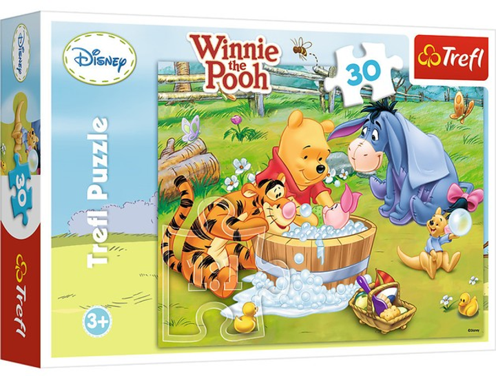 Puzzle Trefl Kubuś Puchatek Kąpiel Prosiaczka 30 elementów 18198 (5900511181982) - obraz 1