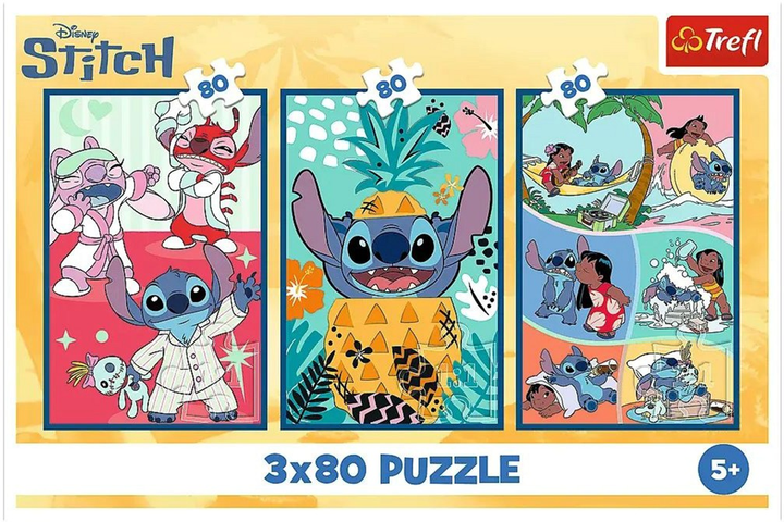 Zestaw Puzzle Trefl Świat Stitcha 3 x 80 elementów 34885 (5900511348859) - obraz 5