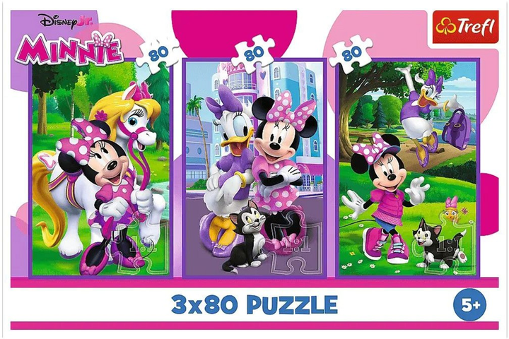 Zestaw Puzzle Trefl Minnie i przyjaciele 3 x 80 elementów 34889 (5900511348897) - obraz 5