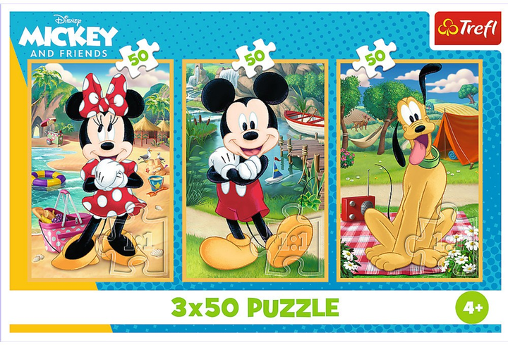 Zestaw Puzzle Trefl Myszki na wakacjach 3 x 50 elementów 34881 (5900511348811) - obraz 5