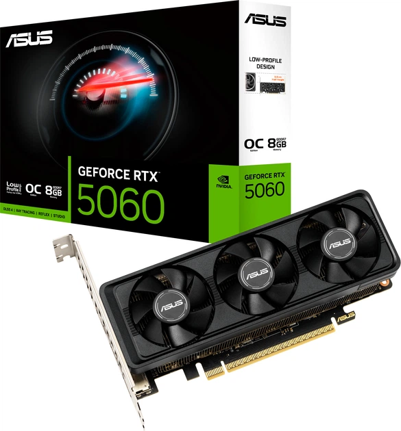 Видеокарта ASUS PCI-Ex GeForce RTX 5060 LP BRK OC Edition 8GB