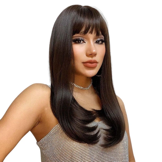 Парик Long Ombre Brown, натуральные синтетические волосы - Фото 5 Парик Long Ombre Brown, натуральные синтетические волосы - изображение 5