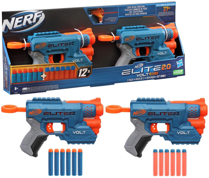 Zestaw Hasbro Nerf Elite 2.0 Volt SD-1 Pistolet 2 szt + 12 Strzałek F5852 (5010994172152) - obraz 2