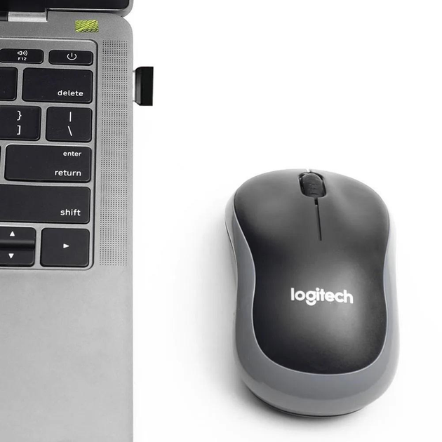 Мышь беспроводная Logitech M185 серая - изображение 3
