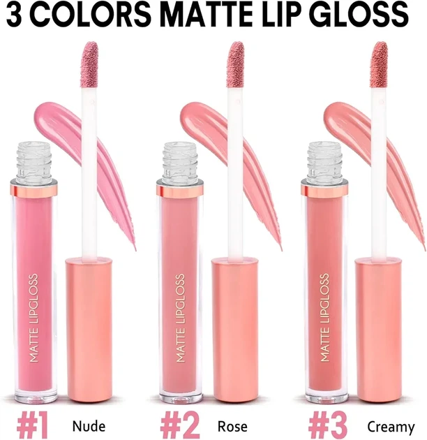 Набор водостойких жидких матовых помад Mirsist Matte Lipstick C 3 шт - изображение 5
