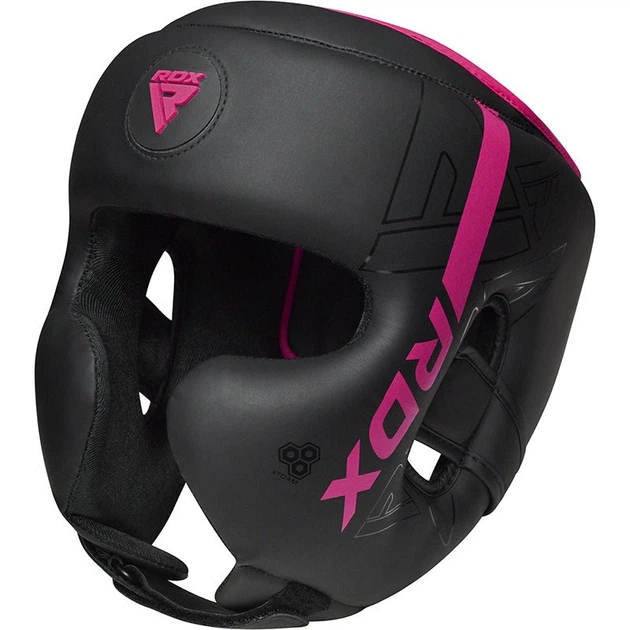 Боксерський шолом RDX F6 KARA Matte Pink S (капа в комплекті) - изображение 7