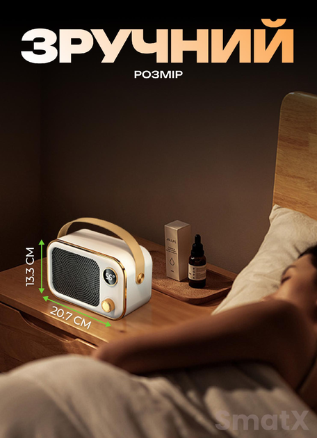 Электрический обогреватель керамический SmartX тепловентилятор 1200Вт White - изображение 5