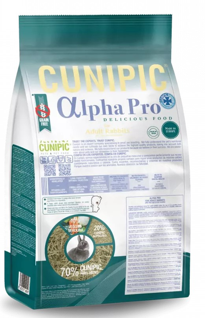 Корм для гризунів Cunipic Alpha Pro Adult Rabbits 1.75 кг (8437013149518) - зображення 2