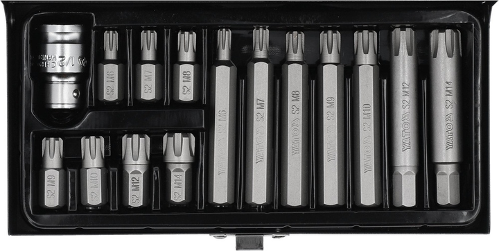 Zestaw nasadek YATO Ribe M6-M14 z adapterem 1/2" 15 szt. (YT-0419) - obraz 1