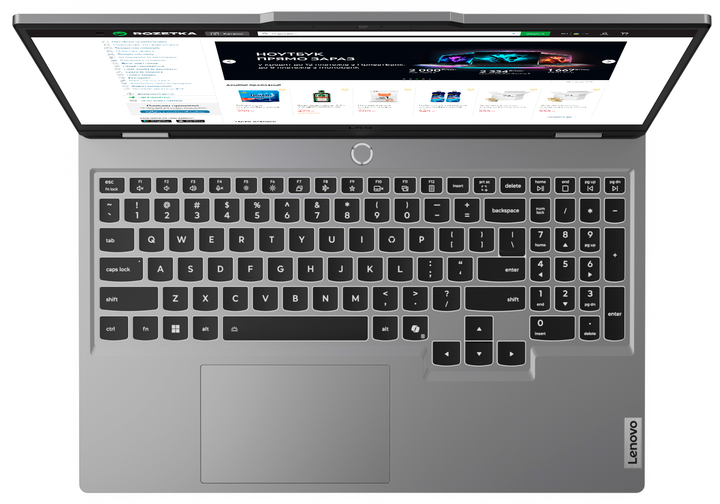 Ноутбук Lenovo LOQ 15IRX10 (83JE00GYRA) Luna Grey / 15.6" IPS Full HD 144 Гц / Intel Core i7-13650HX / RAM 24 ГБ / SSD 512 ГБ / nVidia GeForce RTX 5060, 8 ГБ - зображення 6