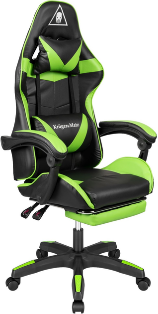 Fotel gamingowy Kruger & Matz GX-150 Black/Green (5901890068628) - obraz 4