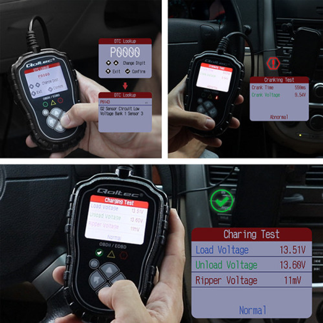 Автосканер Qoltec Digital OBD2 EOBD diagnostic Tester ProLine 8V-25V Dual System (5901878506852) - зображення 10