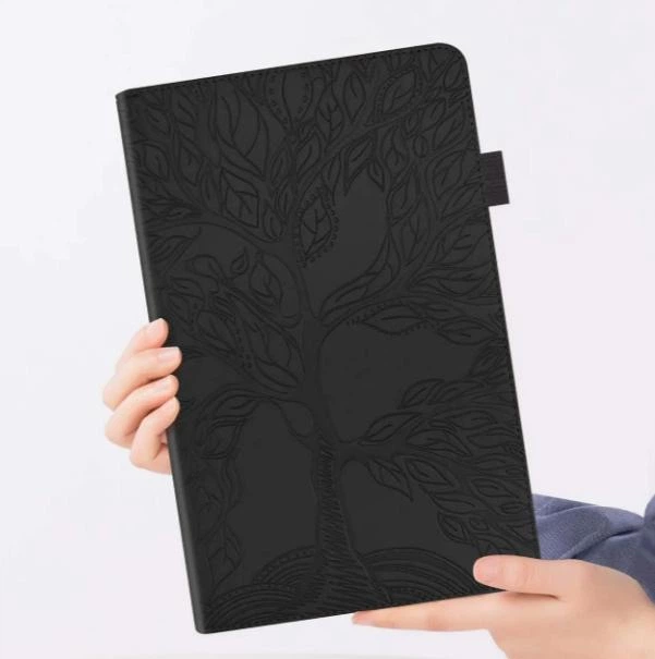 Чехол Wood Book на POCO Pad X1 (11.2") / чехол для планшета с функций подставки и отделением для кредитных карт / черный - изображение 3