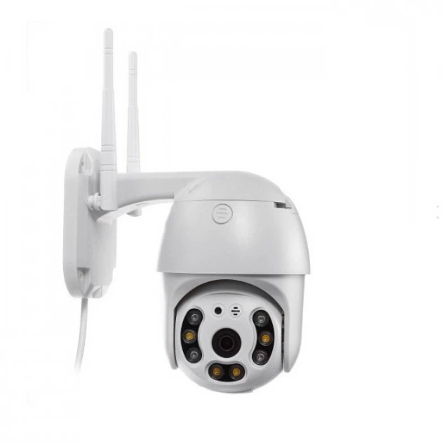 Камера зовнішня поворотна вулична з детектором руху CAMERA CAD N3 APP WIFI IP 2.0mp IP67 H.264 P2P ІЧ до 30 м мікрофон та динамік Біла - Фото 2 Камера зовнішня поворотна вулична з детектором руху CAMERA CAD N3 APP WIFI IP 2.0mp IP67 H.264 P2P ІЧ до 30 м мікрофон та динамік Біла - зображення 2