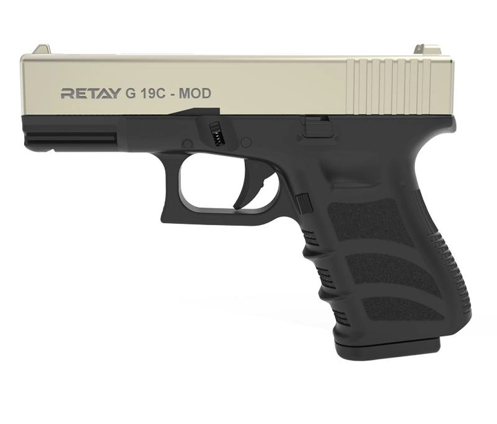Стартовый пистолет Retay G19C 7 зарядный Satin (Glock 19) - изображение 1