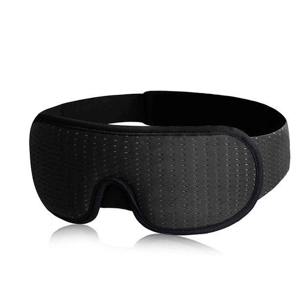 Маска для сна 3d sleep eye mask медитации дышащая повязка breath на глаза Brillix из дышащего материала черная сон маски повязки + беруши в подарок - изображение 12