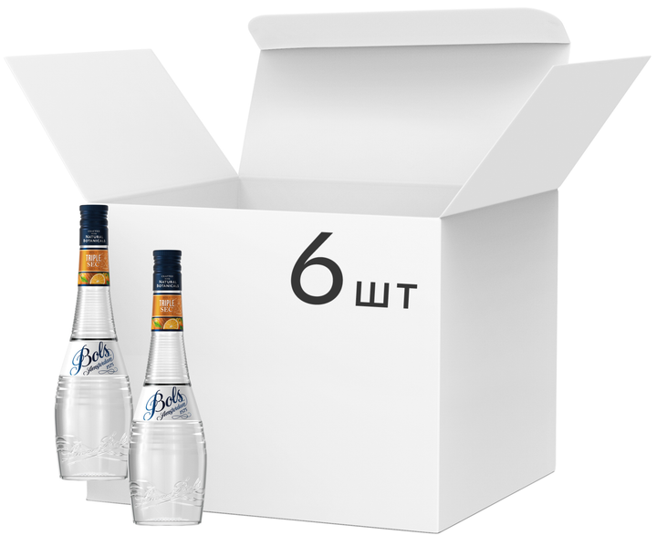 Упаковка ликеров Bols Triple Sec 38% 0.7 л х 6 шт (08716000076755) - Фото 1 Упаковка ликеров Bols Triple Sec 38% 0.7 л х 6 шт (08716000076755) - изображение 1