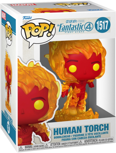 Figurka Funko Pop Marvel Fantastic Four First Steps Human Torch 9.5 cm 1517 83586 (889698835862) - obraz 1