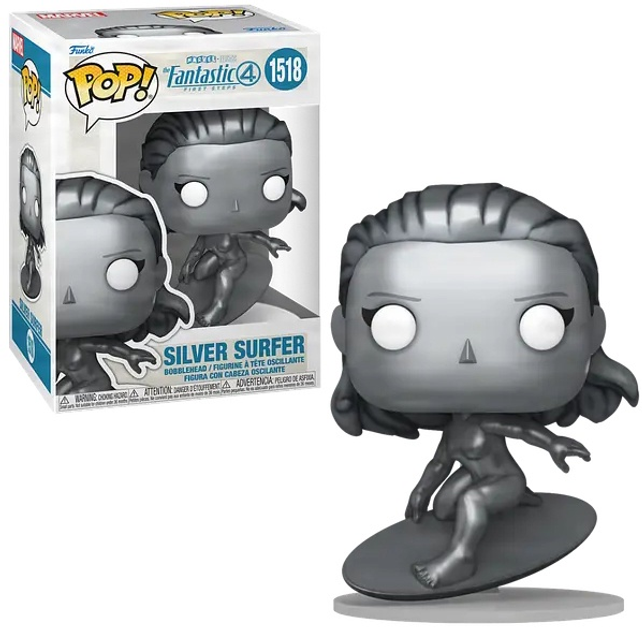 Figurka Funko Pop Marvel Fantastic Four First Steps Silver Surfer 9.5 cm 1518 83587 (889698835879) - obraz 2