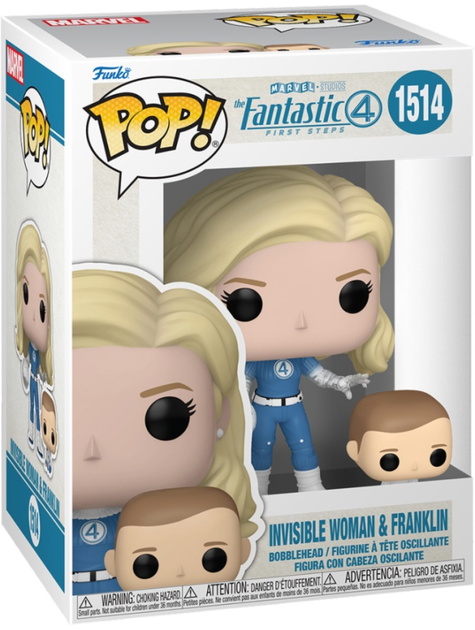 Набор фігурок Funko Pop and Buddy Marvel Fantastic Four First Steps Invisible Woman 10.2 см + Franklin 3.3 см 1514 83583 (889698835831) - зображення 1