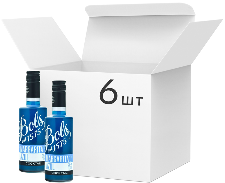 Упаковка коктейлей Bols Margarita Azul 14.9% 0.375 л х 6 шт (08716000157942) - Фото 1 Упаковка коктейлей Bols Margarita Azul 14.9% 0.375 л х 6 шт (08716000157942) - изображение 1