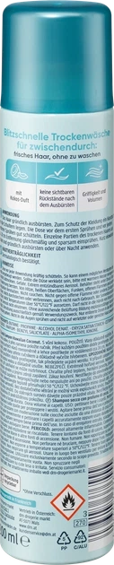 Парфюмированный сухой спрей-шампунь для волос Balea Trockenshampoo Hawaiian Coco, 200 мл - Фото 2 Парфюмированный сухой спрей-шампунь для волос Balea Trockenshampoo Hawaiian Coco, 200 мл - изображение 2