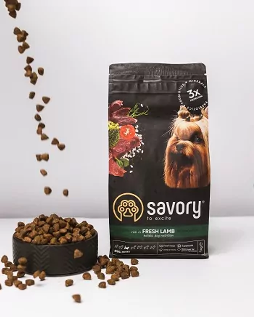 Sucha karma dla dorosłych psów małych ras Savory Small Breed Fresh Lamb 3 kg (4820232630327) - obraz 8