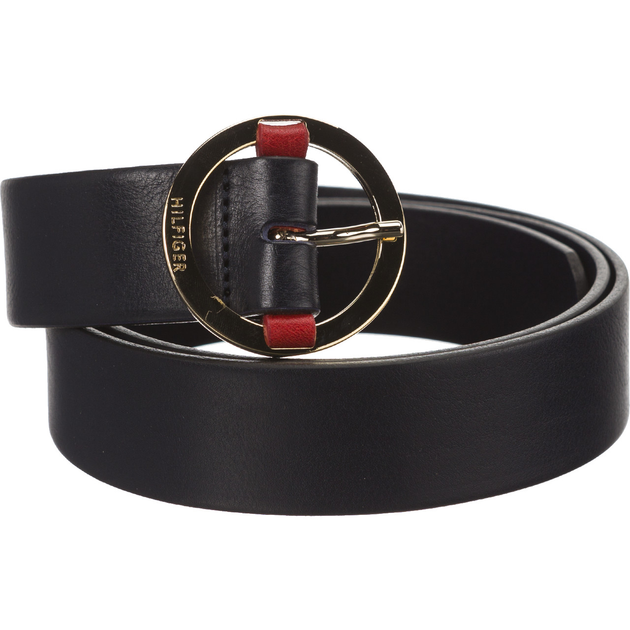 Round buckle belt store tommy hilfiger