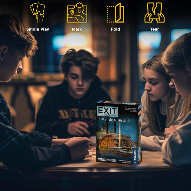 Настільна гра Kosmos EXIT: The Game Theft On The Mississippi (видання англійською) (KOS1501) (814743015012) - зображення 4