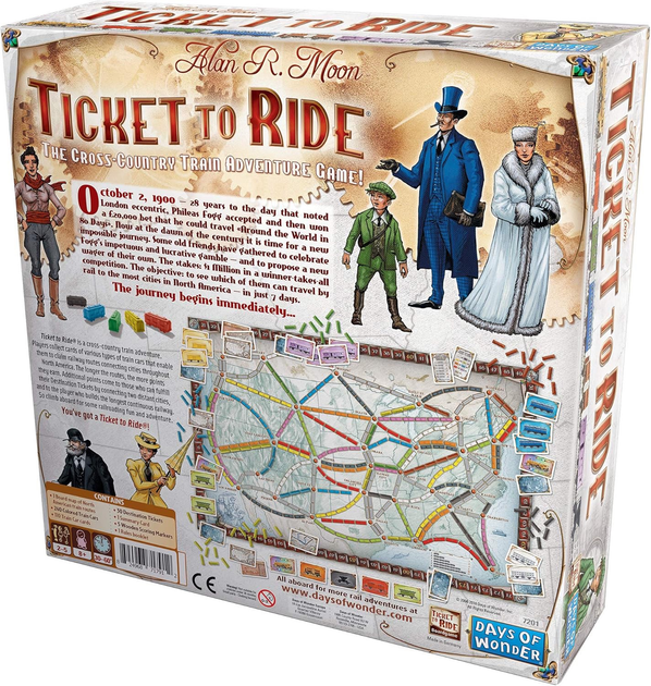 Gra planszowa Days of Wonder Ticket to Ride (edycja angielska) (DOW7201) (824968717912) - obraz 2