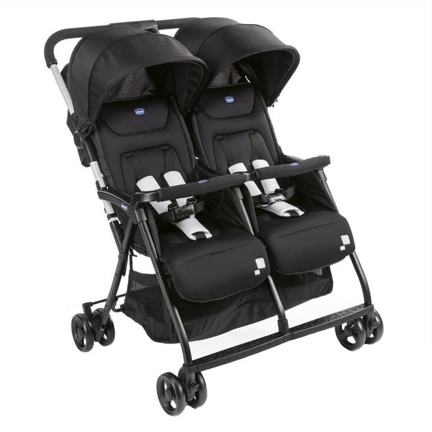 Прогулянкова коляска двомісна для близнюків Chicco OHlala Twin Black Night Чорна (8058664125456) - зображення 1