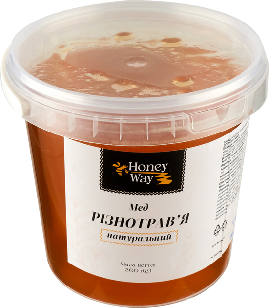 Акція на Мед різнотрав'я Honey Way 1.3 кг від Rozetka