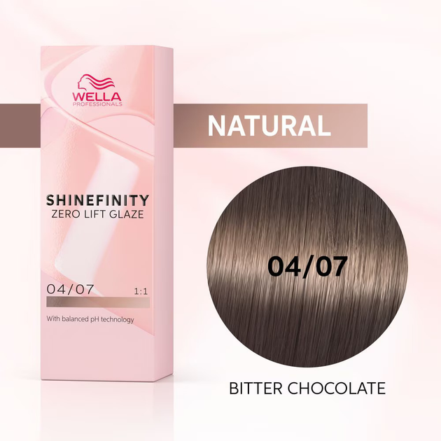 Тонер для волосся Wella Professionals Shinefinity Zero Lift Glaze 04/07 Bitter Chocolate 60 мл (4064666058054) - зображення 3