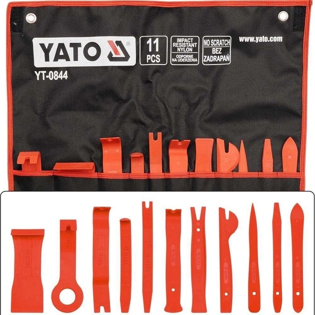 Zestaw ściągaczy do tapicerki YATO YT-0844 11 szt (5906083908446) - obraz 2