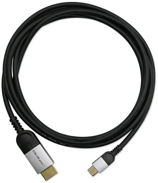 Kabel Qoltec USB-C to HDMI 5 m Black-Grey (5901878504384) - obraz 3