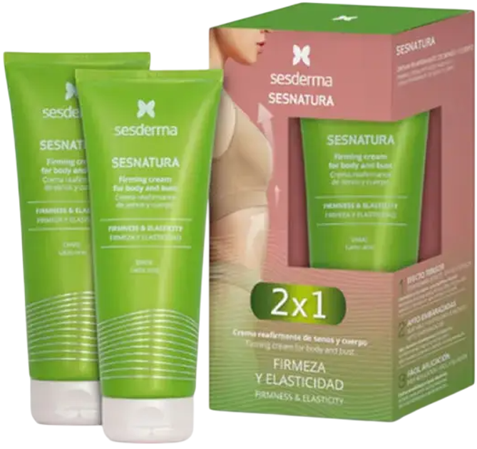 Крем для тіла Sesderma Sesnatura Crema Reafirmante De Senos Y Cuerpo 2 x 200 мл (8429979476753) - зображення 2