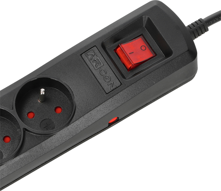 Listwa przeciwprzepięciowa Armac R8 8 gniazd 3 m Black (5904722198043) - obraz 3