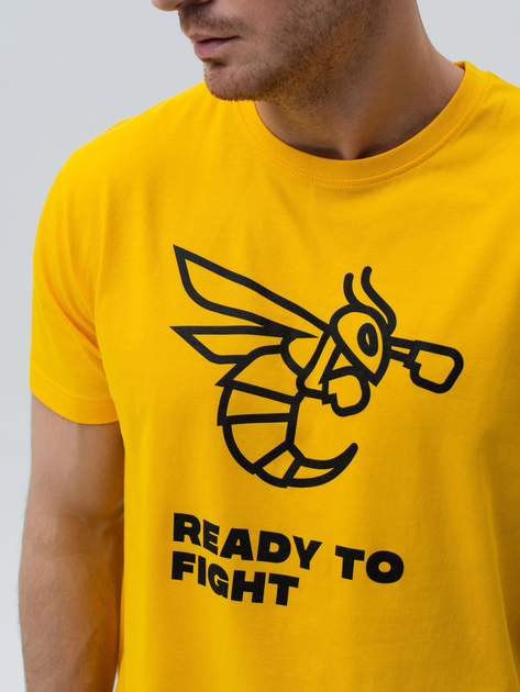 Футболка бавовняна довга чоловіча Ready to Fight Usyk Bee