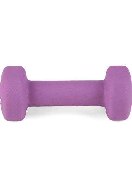 Набор гантелей неопреновых Queenfit 2х1 кг (2 кг) фиолетовый. Круглые, для фитнеса, аэробики, дома - изображение 3