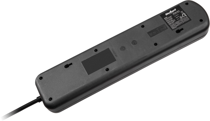 Listwa przeciwprzepięciowa Rebel 5 gniazd 1.5 m Black-Silver (5901890024365) - obraz 2