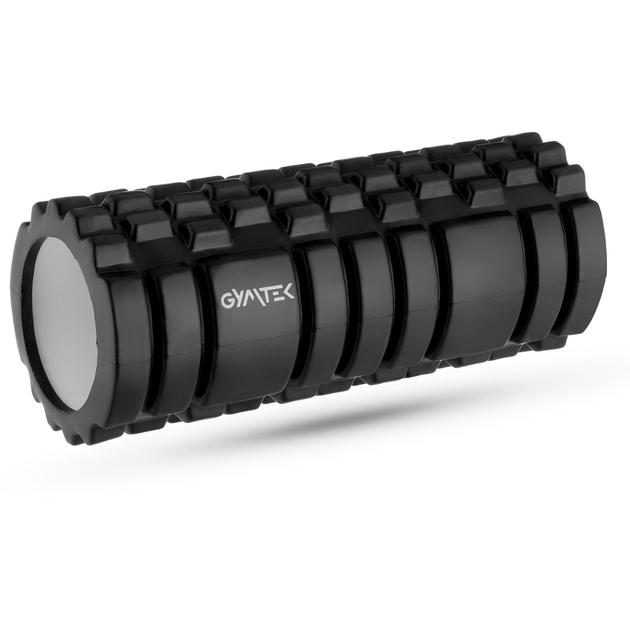 Массажный ролик Gymtek EVA 33x14 см черно-белый для миофасциального релиза уменьшения боли - изображение 2