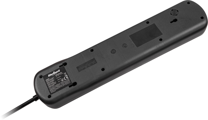 Listwa przeciwprzepięciowa Rebel 5 gniazd 1.5 m Black-Silver (5901890020411) - obraz 2