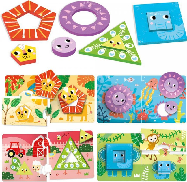 Puzzle Headu Małe zwierzątka i ich rodziny 17 elementów 50.55683 (8057592355683) - obraz 2